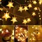 Star String Lights 10FT 20 LED Fairy Lights, Battery Operated, Waterproof, Warm White, Indoor/Outdoor for Bedroom, Party, Wedding, Christmas Tree Decoration (Warm White)